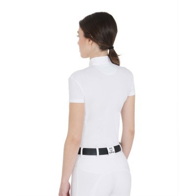 Polo donna da concorso slim fit colletto coreano