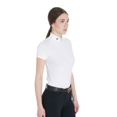 Polo donna da concorso slim fit elasticizzata