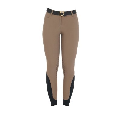 Pantaloni donna slim fit grip con logo Equestro