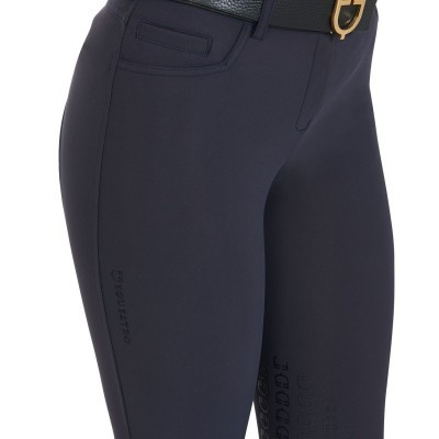 Pantaloni donna slim fit grip con logo Equestro