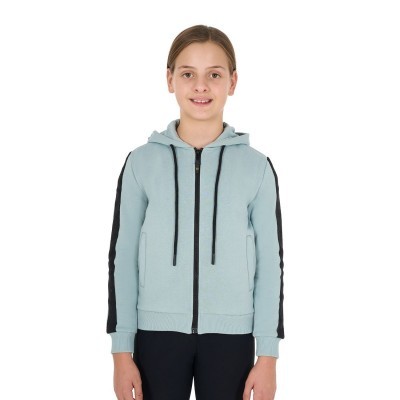 Felpa bambina full zip con pile interno