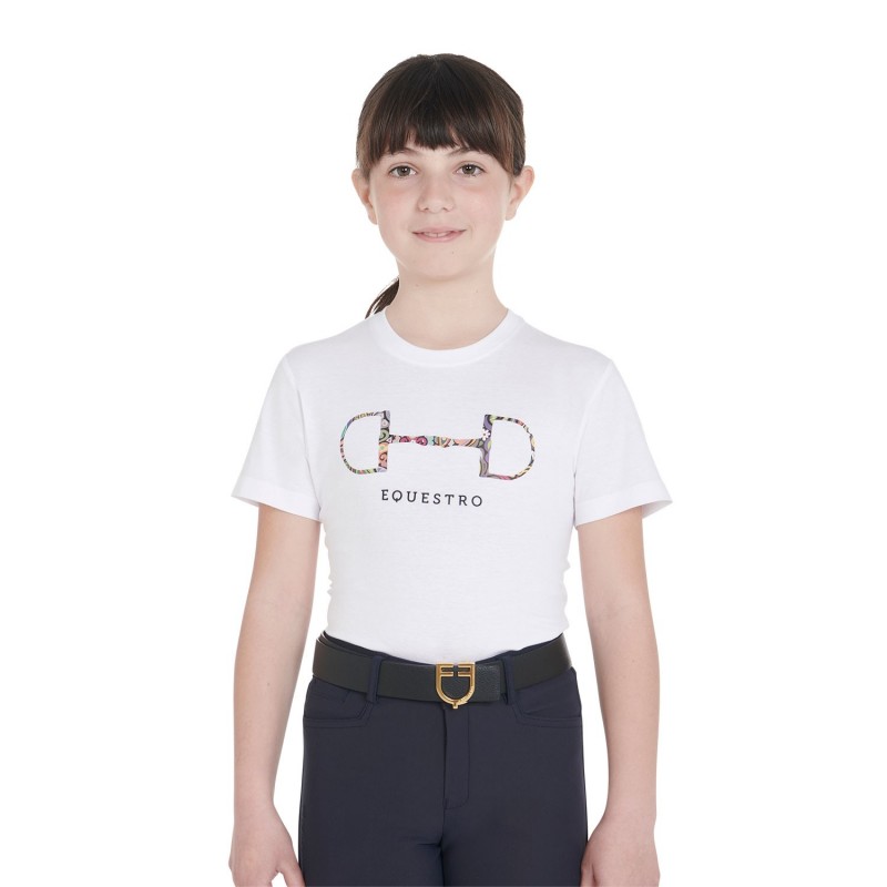 T-shirt bambini slim fit con stampa filetto