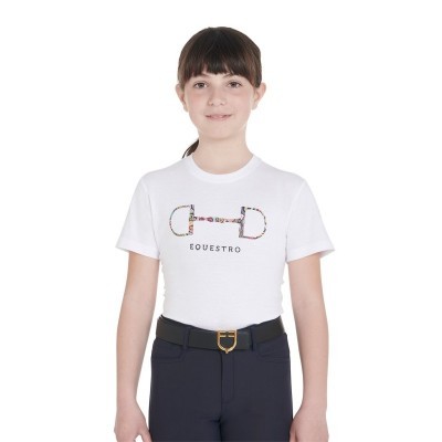 T-shirt bambini slim fit con stampa filetto