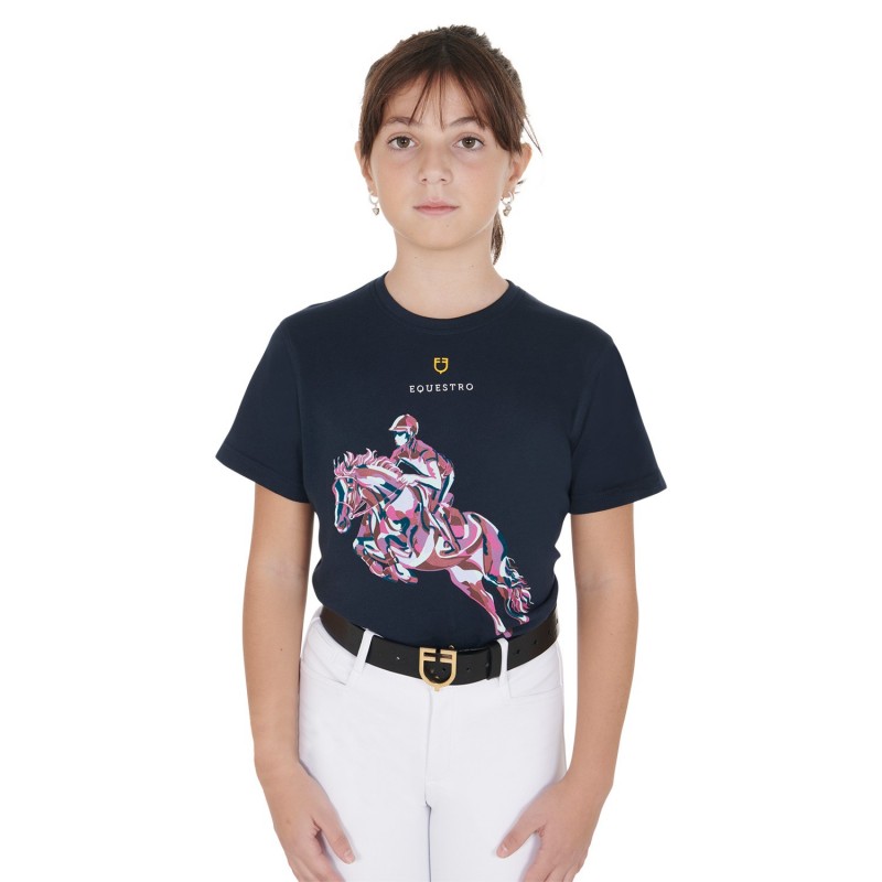 T-shirt bambini slim fit con stampa salto