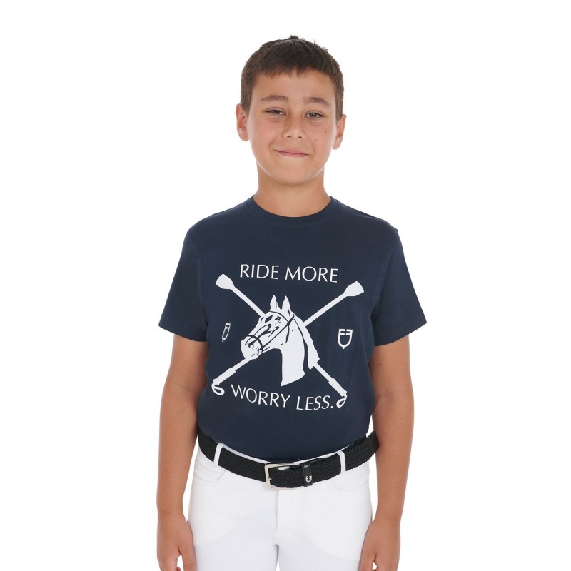 T-shirt bambini con stampa equestre