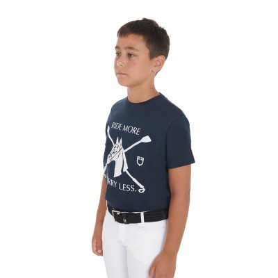 T-shirt bambini con stampa equestre