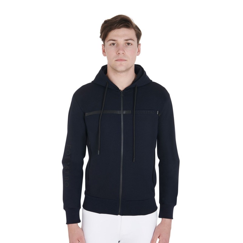 Felpa uomo full zip interlock