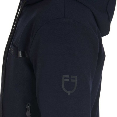 Felpa uomo full zip interlock