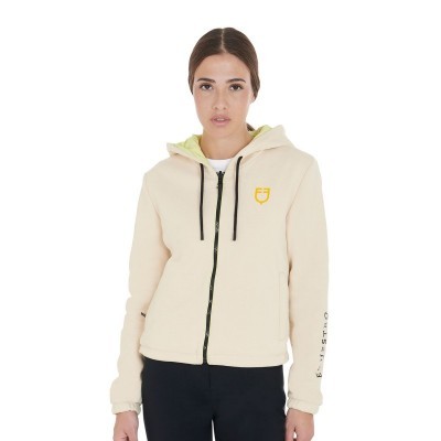 Giacchetto donna reversibile con zip e cappuccio