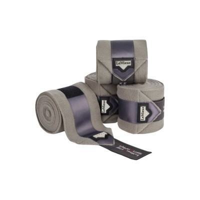 LOIRE SATIN POLO BANDAGES GREY PONY SET OF 4