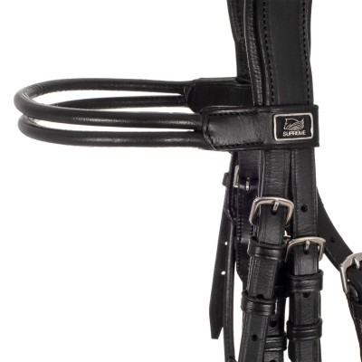 BRIGLIA DRESSAGE DOUBLE ROUND BROWBAND