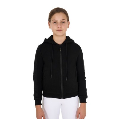 Felpa bambina full zip con pile interno