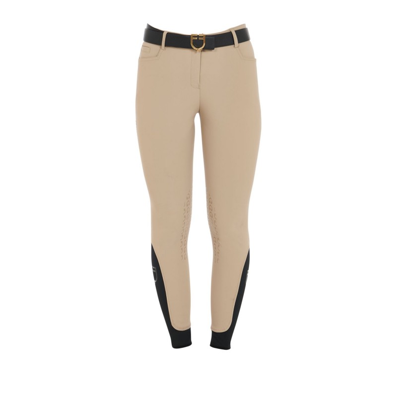 Pantaloni donna slim fit grip con logo Equestro