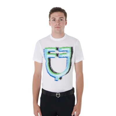T-shirt uomo slim fit con stampa logo