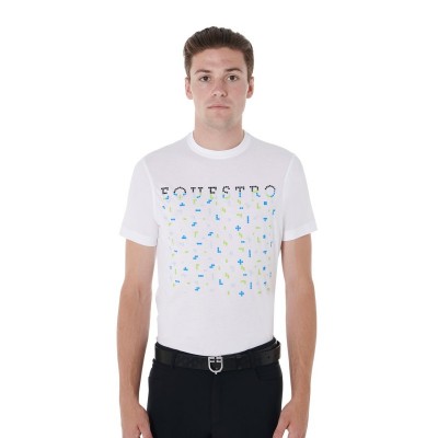 T-shirt uomo slim fit con stampa tetris