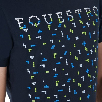 T-shirt uomo slim fit con stampa tetris