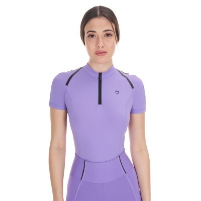 Polo donna da allenamento a body con zip