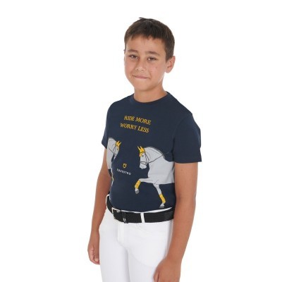 T-shirt bambini slim fit stampa dressage