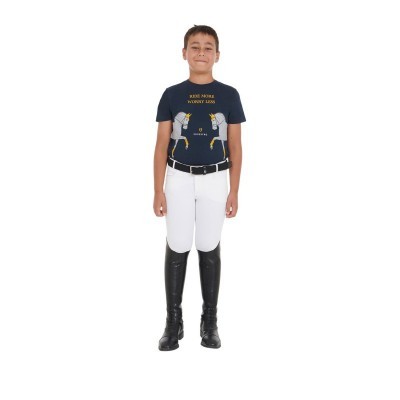 T-shirt bambini slim fit stampa dressage