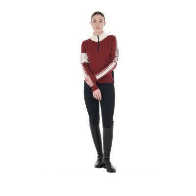 Maglione da donna a collo alto con zip