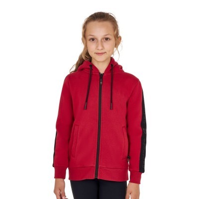 Felpa bambina full zip con pile interno