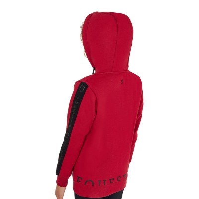 Felpa bambina full zip con pile interno