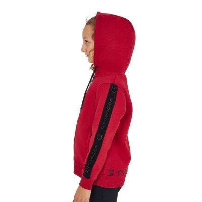 Felpa bambina full zip con pile interno