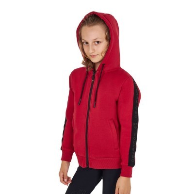 Felpa bambina full zip con pile interno