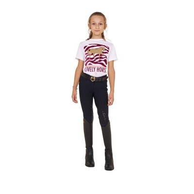 T-shirt da bambina in cotone Lovely Horse