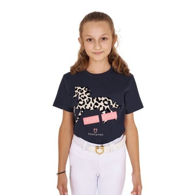 T-shirt da bambina in cotone Crazy Horse