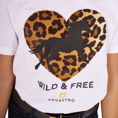 T-shirt da bambina in cotone Wild & Free