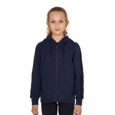 Felpa bambina full zip con pile interno