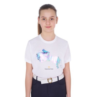 T-shirt bambina slim fit stampa Jump